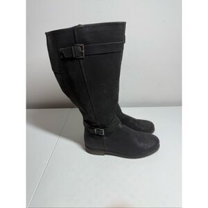Torrid Wide Calf Black Riding Boots Faux Leather Size 11